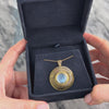 Vintage Substantial 18k Yellow Gold 5.06ct Moonstone Fantastic Swirling Luminous Cabochon Pin / Pendant - Video showing the piece