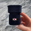 Vintage 14k Yellow & White Gold 1.16ct Ruby Diamond Bold Shoulder Mixed-Cut Halo Ring - Video showing the piece