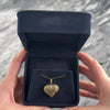 Vintage Large Lightweight 14k Yellow Gold Lattice Heart Pendant - Video showing the piece