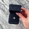 Vintage 14k White Gold Diamond Chic Navette Trio Ring - Video showing the piece