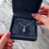 Estate 14k White Gold 1.04ct Garnet Diamond Scarlet Pavé Halo Pendant