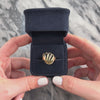 Vintage Egyptian 18k Yellow Gold Striking Swirling Shell Ring - Video showing the piece