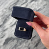 Vintage 14k Yellow Gold 1.96ct Onyx Diamond Striking Textured Sparkling Bar Ring - Video showing the piece
