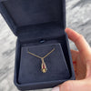 Antique Victorian 10k Yellow Gold .55ct Garnet Regal Elongated Pear Drop Charm / Pendant - Video showing the piece