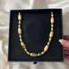 Dazzling Vintage 14k Yellow Gold Satin Finish Necklace - Video showing the piece