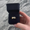 Vintage Heavy Bold Geometric 14k Yellow Gold Old European Cut Diamond Solitaire Ring -Video showing the piece