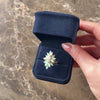 Vintage 14k Yellow Gold 1.87cttw Opal Diamond Shimmering Marquise Cocktail Ring - Video showing the piece