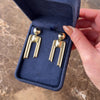 Vintage Large 14k Yellow Gold Doorknocker Statement Stud Dangle Earrings - Video showing the piece