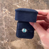 Estate 14k White Gold 3.86ct Blue Zircon Statement Celtic Trinity Knot Ring - Video showing the piece
