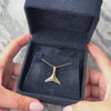 Vintage 14k Yellow Gold Gleaming Aquatic Whale Tail Pendant - Video showing the piece