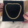 Vintage Italian 14k Yellow Gold Brushed & Polished Statement Necklace - Video showing the piece