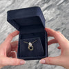 Vintage 18k Yellow Gold 1.4cttw Sapphire .29cttw Diamond Raindrop Slide Pendant - Video showing the piece