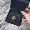 Vintage Large 14k Rosy Yellow Gold 3.3ct Jade Pretty Ribbed Dangle Pendant - Video showing the piece