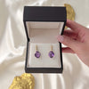 Large Vintage 10K Yellow Gold 11.02Cttw Amethyst Dangle Earrings - Video showing the piece