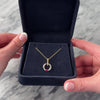 Vintage Platinum & 20k Yellow Gold Ruby Tension-Set Loop Pendant - Video showing the piece