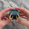 Vintage Lightweight 14k Yellow Gold Dual Finish Textured Puffy Hoop Earrings - Video showing the piece