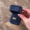 Vintage Italian 18k Yellow & White Gold Ruby Diamond Chunky Stacked Oval Bezel Ring - Video showing the piece