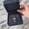 Antique 14k Yellow Gold Old Mine Cut Diamond Pearl Geometric Dangle Pendant - Video showing the piece