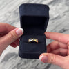 Vintage Heavy 18k Yellow Gold .5ct Old European Diamond Sapphire Band Ring - Video showing the piece