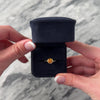 Vintage 14k White & Yellow Gold 1ct Spessartite Garnet Bold Bezel Ring - Video showing the piece