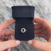 Vintage 14k White Gold 1.58ct Blue Sapphire Diamond Dazzling Round Halo Ring - Video showing the piece