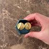 Vintage 18k Yellow Gold Diamond Brushed Draped Disc Baguette Accent Stud Earrings - Video showing the piece