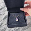 Antique 14k Yellow Gold Pearl Delicate Purple Enamel Pansy Charm / Pendant - Video showing the piece