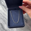 Vintage Italian 18k White Gold 1.2mm Dimensional Squared Link Chain - Video showing the piece