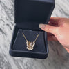 Vintage 14k Yellow Gold .236cttw Diamond Whimsical Butterfly Necklace - Video showing the piece