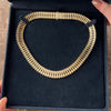 Vintage 14k Yellow Gold Chic Architectural Collar Choker Necklace - Video showing the piece