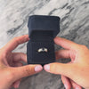 Vintage Heavy Platinum & 18k Yellow Gold .59ct Blue Sapphire Diamond Ring 6.00