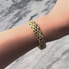 Vintage Italian 14k Yellow Gold Sparkling Woven Textured Chain Bracelet  -Video showing the piece