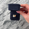 Vintage 14k Yellow Gold Diamond Dimensional Foldover Ring - Video showing the piece