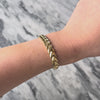 Vintage Italian 14k Yellow Gold Chic Textured Arrow Link Bracelet - Video showing the piece