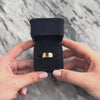 Vintage 14k Yellow Gold .68cttw Blue Sapphire Diamond Bold Geometric Square Ring - Video showing the piece