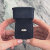 Vintage 18k White Gold Diamond Openwork Milgrain Square Setting Ring - Video showing the piece