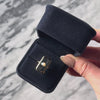 Vintage 10k Yellow Gold Hematite Pearl Amazing Geometric Signet Ring - Video showing the piece