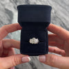 Vintage 18k White Gold Diamond Glittering Flower Ring - Video showing the piece