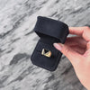 Vintage Heavy 14k Yellow Gold Onyx Diamond Modernist Triangle Ring - Video showing the piece