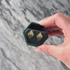 Vintage 14k Yellow Gold Lovely Woven Link Rhombus Stud Earrings - Video showing the piece