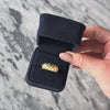 Vintage Heavy 18k Yellow Gold Stunning Satin Quilt Ring - Video showing the piece