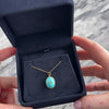 Antique 14k Rosy Yellow Gold Turquoise Beaded Frame Cabochon Charm / Pendant- Video showing the piece