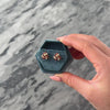 Vintage 14k Yellow Gold .9cttw Ruby Diamond Dazzling Spiraling Trefoil Stud Earrings - Video showing the piece