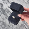 Vintage 10k Yellow Gold Pearl Blue Topaz Hearts Ring - Video showing the piece