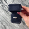 Antique 14k White Gold Old Mine Cut Diamond Intricate Floral Openwork Bar Ring - Video showing the piece