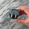 Vintage 18k Yellow Gold Gleaming Textured Hoop Earrings - Video showing the piece