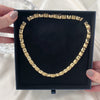 Vintage Italian 14k Yellow Gold Brushed & Polished Statement Necklace - Video showing the piece