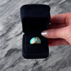 Vintage Large Kabana 14k Yellow Gold Opal .481cttw Diamond Exotic Seascape Ring - Video showing the piece