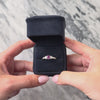 Estate 14k White Gold .76ct Pink Sapphire .66cttw Diamond Bezel Trio Ring - Video showing the piece