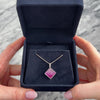 Vintage 14k White Gold 1.72cttw Pink Sapphire Diamond Perfectly Pink Ombrã© Pendant - Video showing the piece